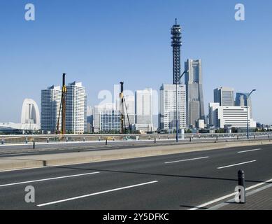 Horizon de Yokohama par jour japon Banque D'Images