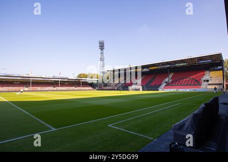 Deventer, pays-Bas. 21 septembre 2024. DEVENTER, Stadium de Adelaarshorst, 21-09-2024, saison 2024/2025, Néerlandais Eredivisie. Pendant le match Go Ahead Eagles - Ajax, aperçu du stade crédit : Pro Shots/Alamy Live News Banque D'Images