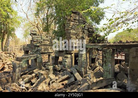 Détail du complexe du temple de Banteay Chhmar au Cambodge Banque D'Images