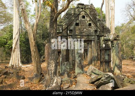 Sanctuaire khmer de Koh Ker et ancienne capitale de l'empire khmer Banque D'Images