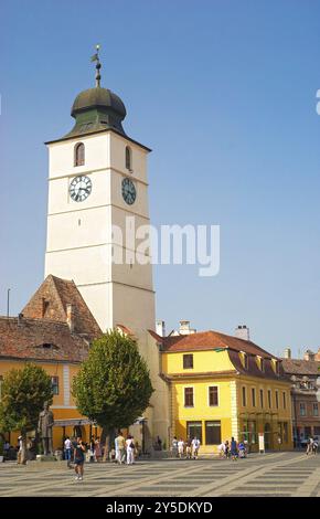 Sibiu place principale en transylvanie roumanie Banque D'Images