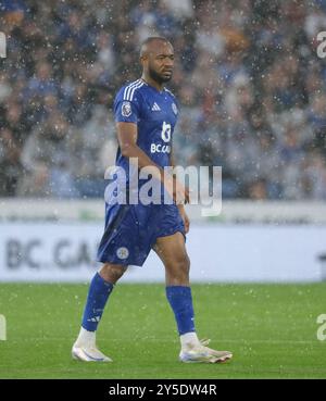 King Power Stadium, Leicester, Royaume-Uni. 21 septembre 2024. Premier League Football, Leicester City contre Everton ; Jordan Ayew de Leicester City crédit : action plus Sports/Alamy Live News Banque D'Images