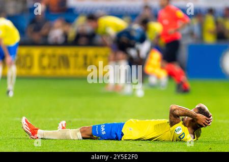 Waalwijk, pays-Bas. 21 septembre 2024. WAALWIJK, PAYS-BAS - 21 SEPTEMBRE : Liam van Gelderen du RKC Waalwijk semble abattu lors du match néerlandais Eredivisie entre le RKC Waalwijk et le Sparta Rotterdam au Mandemakers Stadion le 21 septembre 2024 à Waalwijk, pays-Bas. (Photo de Joris Verwijst/Orange Pictures) crédit : Orange pics BV/Alamy Live News Banque D'Images