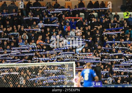 Ibrox Stadium, Glasgow, Royaume-Uni. 21 septembre 2024. Scottish premier Sports League Cup Football, Rangers versus Dundee ; Rangers fans Credit : action plus Sports/Alamy Live News Banque D'Images