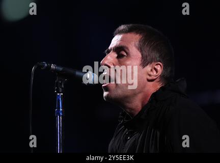 Liam Gallagher en tête du combat mondial des poids lourds de l'IBF au stade de Wembley à Londres. Date de la photo : samedi 21 septembre 2024. Banque D'Images