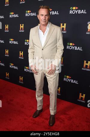 Los Angeles, États-Unis. 21 septembre 2024. Kevin Costner arrive à l'événement HISTORYTalks organisé par HISTORY Channel à l'Academy Museum of Motion Pictures le 21 septembre 2024 à Los Angeles, CA. © Lisa OConnor/AFF-USA.com crédit : AFF/Alamy Live News Banque D'Images