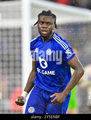 Leicester, Royaume-Uni. 21 septembre 2024. Stephy MAVIDIDI (Leicester City) lors du match de premier League Leicester City vs Everton au King Power Stadium, Leicester, Royaume-Uni, 21 septembre 2024 (photo Mark Dunn/News images) à Leicester, Royaume-Uni le 21/09/2024. (Photo de Mark Dunn/News images/SIPA USA) crédit : SIPA USA/Alamy Live News Banque D'Images
