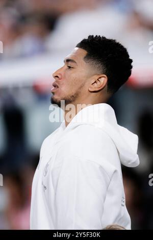 MADRID, ESPAGNE - 21 SEPTEMBRE : Jude Bellingham du Real Madrid lors du match de la Liga 2024/25 entre le Real Madrid et Espanyol au stade Santiago Bernabeu. (Photo de Guillermo Martinez) Banque D'Images