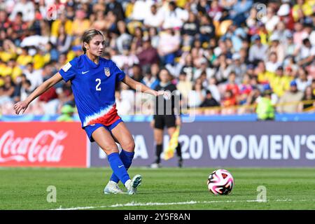 Bogota, Colombie. 21 septembre 2024. Stade El Campin Gisele Thompson des États-Unis, lors du match entre les États-Unis et les pays-Bas, jouant pour la troisième place de la Coupe du monde féminine U-20 de la FIFA, Colombie 2024, au stade El Campin, ce samedi 21. 30761 (Julian Medina/SPP) crédit : SPP Sport Press photo. /Alamy Live News Banque D'Images