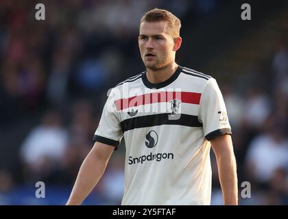 Londres, Royaume-Uni. 21 septembre 2024. Matthijs de Ligt de Manchester United lors du match de premier League à Selhurst Park, Londres. Le crédit photo devrait se lire : Paul Terry/Sportimage crédit : Sportimage Ltd/Alamy Live News Banque D'Images