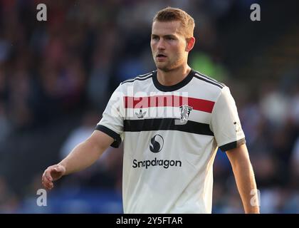 Londres, Royaume-Uni. 21 septembre 2024. Matthijs de Ligt de Manchester United lors du match de premier League à Selhurst Park, Londres. Le crédit photo devrait se lire : Paul Terry/Sportimage crédit : Sportimage Ltd/Alamy Live News Banque D'Images