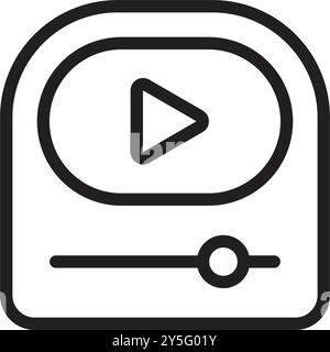 Icône de bouton de lecture dans un style plat. Illustration vectorielle de lecteur de musique sur fond isolé. Concept commercial de signe d'interface de lecture. Illustration de Vecteur