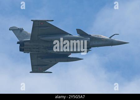 Rafale de l'armée de l'air française en direction de l'exercice Pitch Black à Darwin en Australie. Banque D'Images