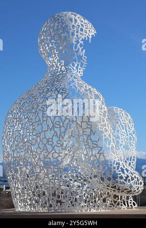 Le nomade Skulptur à Antibes Banque D'Images