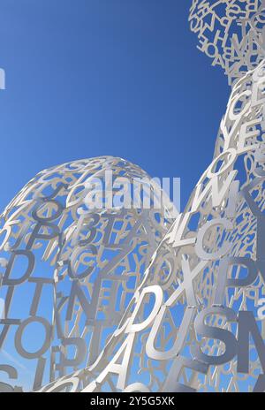 Le nomade Skulptur à Antibes Banque D'Images