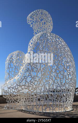 Le nomade Skulptur à Antibes Banque D'Images