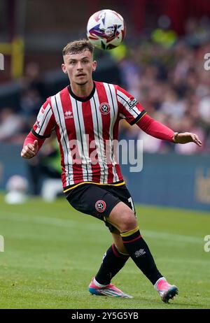 Sheffield, Royaume-Uni. 21 septembre 2024. Harrison Burrows de Sheffield United lors du Sky Bet Championship match à Bramall Lane, Sheffield. Le crédit photo devrait se lire : Andrew Yates/Sportimage crédit : Sportimage Ltd/Alamy Live News Banque D'Images