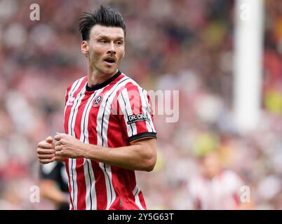 Sheffield, Royaume-Uni. 21 septembre 2024. Kieffer Moore de Sheffield United lors du Sky Bet Championship match à Bramall Lane, Sheffield. Le crédit photo devrait se lire : Andrew Yates/Sportimage crédit : Sportimage Ltd/Alamy Live News Banque D'Images