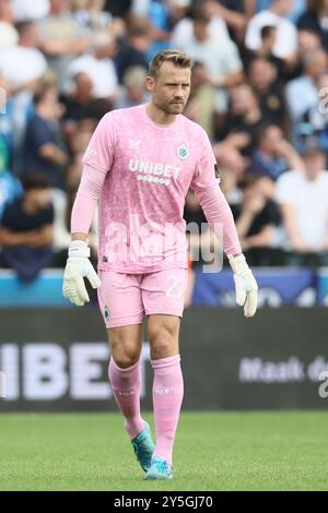 Bruges, Belgique. 22 septembre 2024. Le gardien de but Simon Mignolet photographié lors d'un match de football entre le Club Brugge KV et KAA Gent, dimanche 22 septembre 2024 à Bruges, le jour 8 de la saison 2024-2025 de la première division du championnat belge 'Jupiler Pro League'. BELGA PHOTO BRUNO FAHY crédit : Belga News Agency/Alamy Live News Banque D'Images