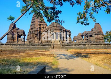 Vue partielle du Temple Gondeshwar, Sinnar, près de Nashik, Maharashtra, Inde Banque D'Images