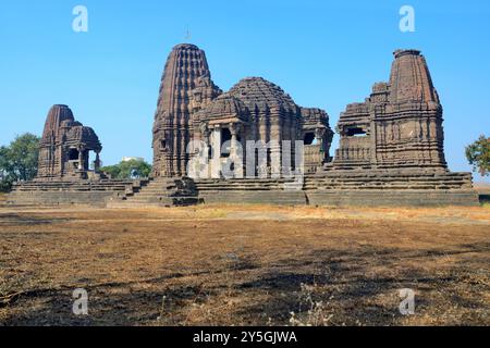 Vue partielle du Temple Gondeshwar, Sinnar, près de Nashik, Maharashtra, Inde Banque D'Images