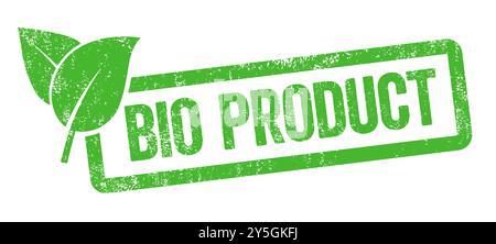 Timbre vert isolé sur fond blanc - produit Bio Banque D'Images