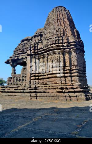 Vue partielle du Temple Gondeshwar, Sinnar, près de Nashik, Maharashtra, Inde Banque D'Images