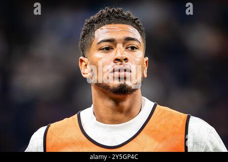 Madrid, Espagne. 21 septembre 2024. Jude BELLINGHAM du Real Madrid lors du match de football de la ligue espagnole entre le Real Madrid et le RCD Espanyol de Barcelone le 21 septembre 2024 au stade Santiago Bernabeu de Madrid, Espagne - photo Matthieu Mirville/DPPI crédit : DPPI Media/Alamy Live News Banque D'Images