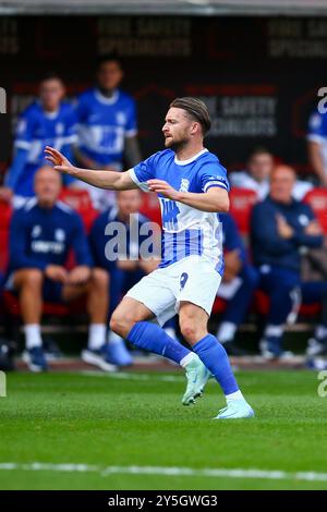 AESSEAL New York Stadium, Rotherham, Angleterre - 21 septembre 2024 Alfie May (9) de Birmingham City - pendant le match Rotherham United v Birmingham City, Sky Bet League One, 2024/25, AESSEAL New York Stadium, Rotherham, Angleterre - 21 septembre 2024 crédit : Arthur Haigh/WhiteRosePhotos/Alamy Live News Banque D'Images