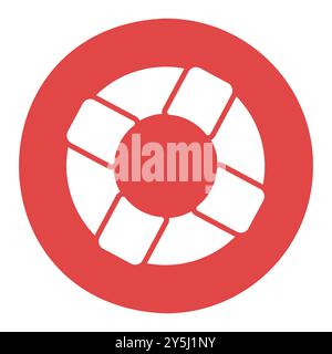 Icône de vecteur d'anneau de vie. Symbole de sauvetage. Panneau de sauvetage. Panneau de sécurité. Symbole graphique pour votre conception de site Web, logo, application, interface utilisateur Illustration de Vecteur