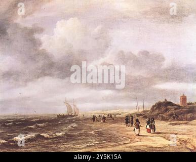 RUISDAEL, Jacob Isaackszon van (né vers 1628, Haarlem, mort vers 1682, Amsterdam) The Shore at Egmond-an-Zee vers 1675 huile sur toile, 53 x 66 cm National Gallery, Londres --- mots-clés : ------------- Auteur : RUISDAEL, Jacob Isaackszon van titre : The Shore at Egmond-an-Zee chronologie : 1651-1700 École : Néerlandais forme : peinture type : paysage Banque D'Images