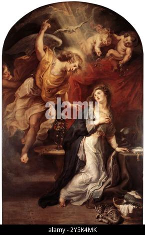 RUBENS, Pieter Pauwel (né en 1577, Siegen, mort en 1640, Anvers) Annonciation c. 1628 huile sur toile Maison Rubens, Anvers --- mots-clés : ------------- Auteur : RUBENS, Pieter Pauwel titre : Annonciation chronologique : 1601-1650 École : flamande forme : peinture type : religieux Banque D'Images