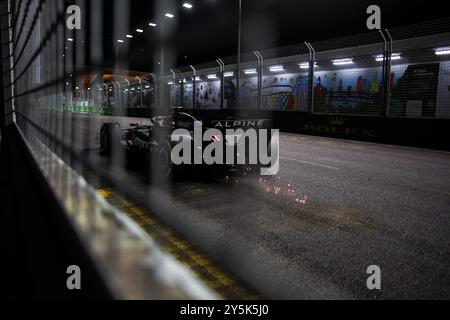 Singapour, Singapour. 22 septembre 2024. 31 OCON Esteban (fra), Alpine F1 Team A524, action lors du Grand Prix de formule 1 de Singapour 2024, 18ème manche du Championnat du monde de formule 1 2024 du 20 au 22 septembre 2024 sur le circuit Marina Bay, à Singapour - photo Xavi Bonilla/DPPI crédit : DPPI Media/Alamy Live News Banque D'Images