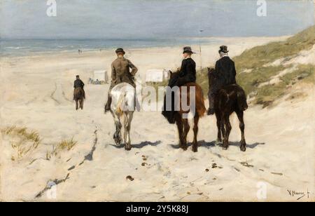 Balade matinale le long de la plage. Anton Mauve. 1876. Banque D'Images