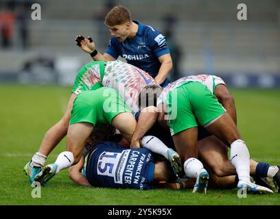 22 septembre 2024 ; Salford Community Stadium, Salford, Lancashire, Angleterre; Gallagher Premiership Rugby, Sale Sharks versus Harlequins ; Nye Thomas de Sale Sharks Banque D'Images