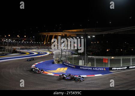 Singapour, Singapour. 22 septembre 2024. 31 OCON Esteban (fra), Alpine F1 Team A524, action lors du Grand Prix de formule 1 de Singapour 2024, 18ème manche du Championnat du monde de formule 1 2024 du 20 au 22 septembre 2024 sur le circuit Marina Bay, à Singapour - photo Xavi Bonilla/DPPI crédit : DPPI Media/Alamy Live News Banque D'Images