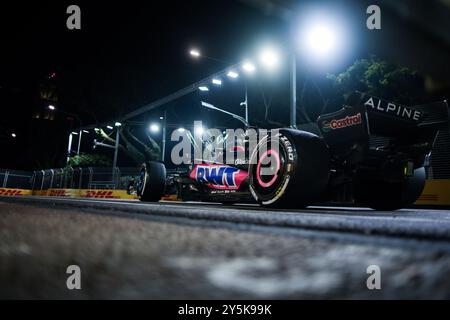Singapour, Singapour. 22 septembre 2024. 31 OCON Esteban (fra), Alpine F1 Team A524, action lors du Grand Prix de formule 1 de Singapour 2024, 18ème manche du Championnat du monde de formule 1 2024 du 20 au 22 septembre 2024 sur le circuit Marina Bay, à Singapour - photo Xavi Bonilla/DPPI crédit : DPPI Media/Alamy Live News Banque D'Images