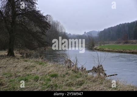 Souabe Alb, randonnée près de Rechtenstein sur le Danube, Souabe Alb, randonnée près de Rechtenstein sur le Danube Banque D'Images