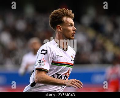 Leuven, Belgique. 22 septembre 2024. Mathieu Maertens de l'OHL photographié lors d'un match de soccer entre OH Leuven et KV Kortrijk, dimanche 22 septembre 2024 à Louvain, le jour 8 de la saison 2024-2025 de la première division du championnat belge 'Jupiler Pro League'. BELGA PHOTO JOHN THYS crédit : Belga News Agency/Alamy Live News Banque D'Images