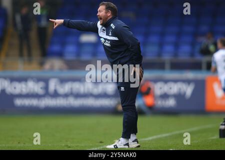 Darren Sarll, manager de Hartlepool United, lors du match de la Ligue nationale Vanarama entre Hartlepool United et Dagenham and Redbridge au Victoria Park, Hartlepool, le samedi 21 septembre 2024. (Photo : Michael Driver | mi News) crédit : MI News & Sport /Alamy Live News Banque D'Images