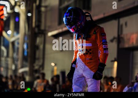 Marina Bay Street circuit, Singapour, Singapour. 22 septembre 2024 ; Lando Norris de Grande-Bretagne et l'écurie McLaren F1 Team lors du Grand Prix de formule 1 de Singapour crédit : Jay Hirano/AFLO/Alamy Live News Banque D'Images