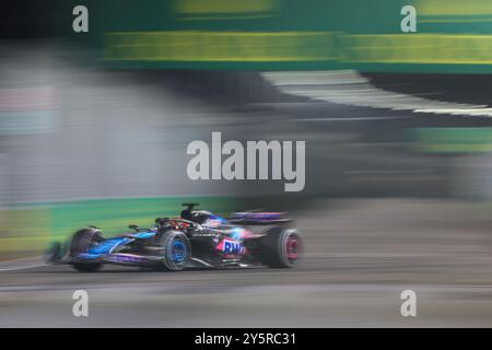 Singapour, Singapour. 22 septembre 2024. Circuit de Singapour #31 Esteban Ocon FRA) BWT Alpine F1 Team FRA) Alpine A524 Renault, lors du Grand Prix de formule 1 de Singapour 2024, 18ème manche du Championnat du monde de formule 1 2024 du 20 au 22 septembre 2024 sur le circuit de Singapour. (Philippe Nanchino/SPP) crédit : photo de presse SPP Sport. /Alamy Live News Banque D'Images