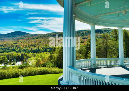 Bretton Woods, New Hampshire, États-Unis 29 septembre 2019 L'historique Omni Mt. Hôtel Washington à Bretton Woods, New Hampshire. En 1944, le Mont Washington a accueilli la Conférence monétaire internationale de Bretton Woods. ( Rick Friedman ) Banque D'Images