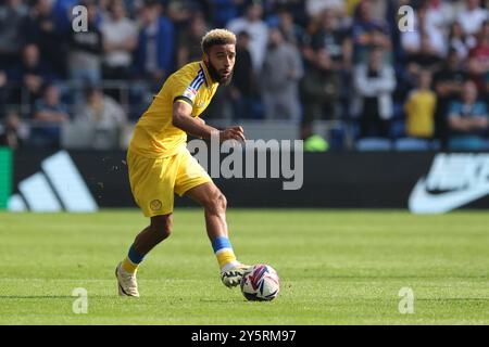 Cardiff, Royaume-Uni. 21 septembre 2024. Jayden Bogle de Leeds Utd en action. EFL Skybet championnat match, Cardiff City v Leeds Utd au Cardiff City Stadium à Cardiff, pays de Galles, le samedi 21 septembre 2024. Cette image ne peut être utilisée qu'à des fins éditoriales. Usage éditorial exclusif, photo par Andrew Orchard/Andrew Orchard photographie sportive/Alamy Live News crédit : Andrew Orchard photographie sportive/Alamy Live News Banque D'Images