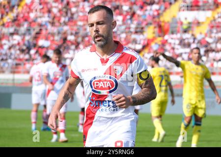 Salvatore Burrai de Mantova 1911 lors du match de championnat italien de football Serie B entre Mantova Calcio 1911 et AS Cittadella 1973 au stade Danilo Martelli le 22 septembre 2024, Mantoue, Italie. Banque D'Images