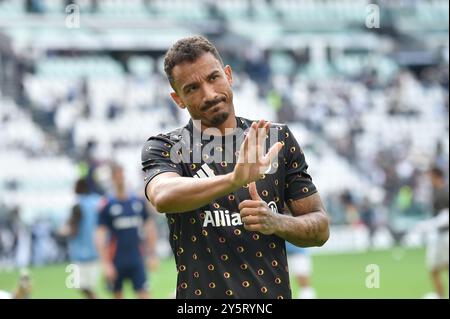 Danilo Juventus FC pendant le match de Serie A 2024/25 entre la Juventus FC et la SSC Napoli au stade Allianz le 21 septembre 2024 à Turin, Italie - ph Giuliano Marchisciano pendant le match de Juventus FC vs SSC Napoli, match de football italien Serie A à Turin, Italie, le 21 septembre 2024 Banque D'Images