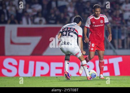 Sao Paulo, Brésil. 22 septembre 2024. Alan Patrick de l'Internacional, lors du match entre Sao Paulo et Internacional, pour la Serie A 2024 brésilienne, au stade Morumbi, à Sao Paulo, le 22 septembre 2024. Photo : Max Peixoto/DiaEsportivo/Alamy Live News crédit : DiaEsportivo/Alamy Live News Banque D'Images