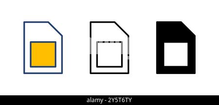 Vecteur d'icône de carte SIM. vecteur d'icône de double carte sim Illustration de Vecteur