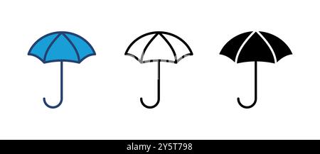 Vecteur d'icône de parapluie. icône de signe de parapluie Illustration de Vecteur