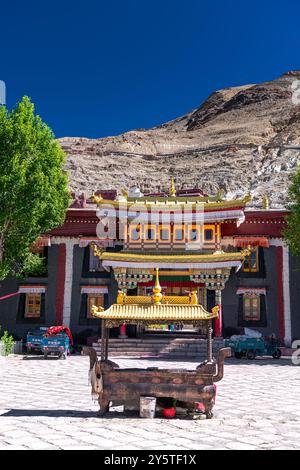 Baiju Temple est le temple principal à Xigaze, Tibet, Chine. Banque D'Images